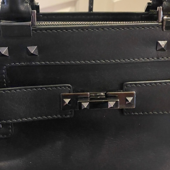 Authenticated Valentino Rockstud Mini Top Handle Bag - Picture 3 of 12